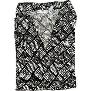 Susan Graver Womens 3X Liquid Knit Cold Shoulder Cardigan Black Diamond NWT